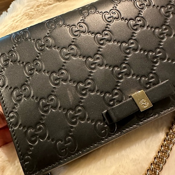 GG MARMONT LEATHER MINI CHAIN BAG - Picture 4 of 8